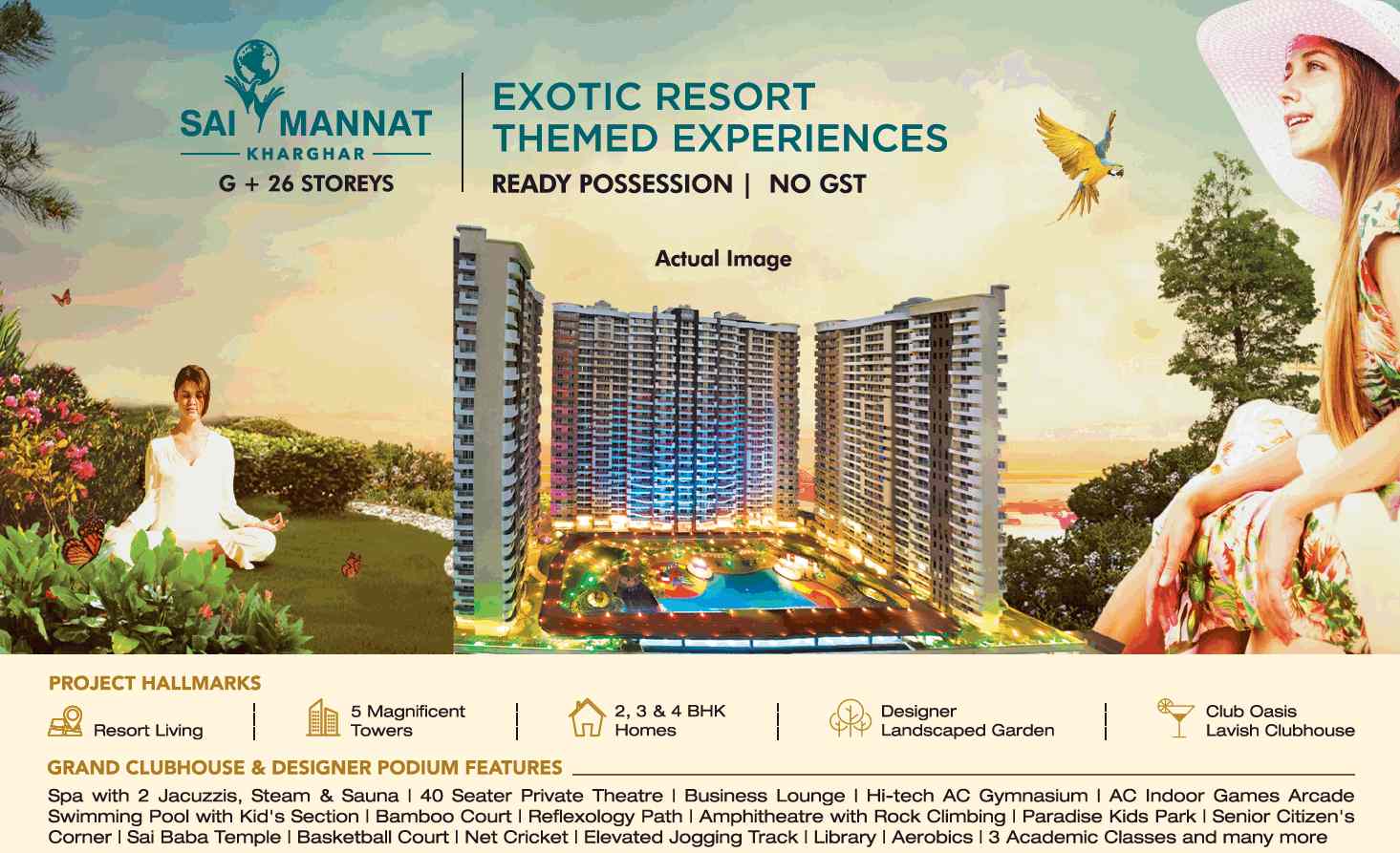 Book exotic resort themed residences at Paradise Sai Mannat in Navi Mumbai Update